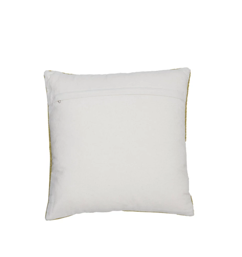 Coussin 45x45 cm CELLIO vert foncé+beige