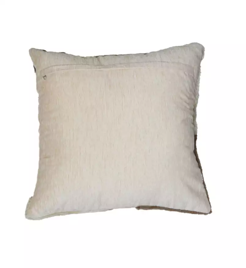 Coussin 45x45 cm CETUNO crème+brun foncé