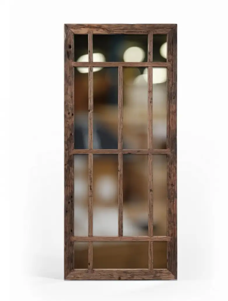 Miroir fenêtre en bois recyclé – TOWCA par Manufactori