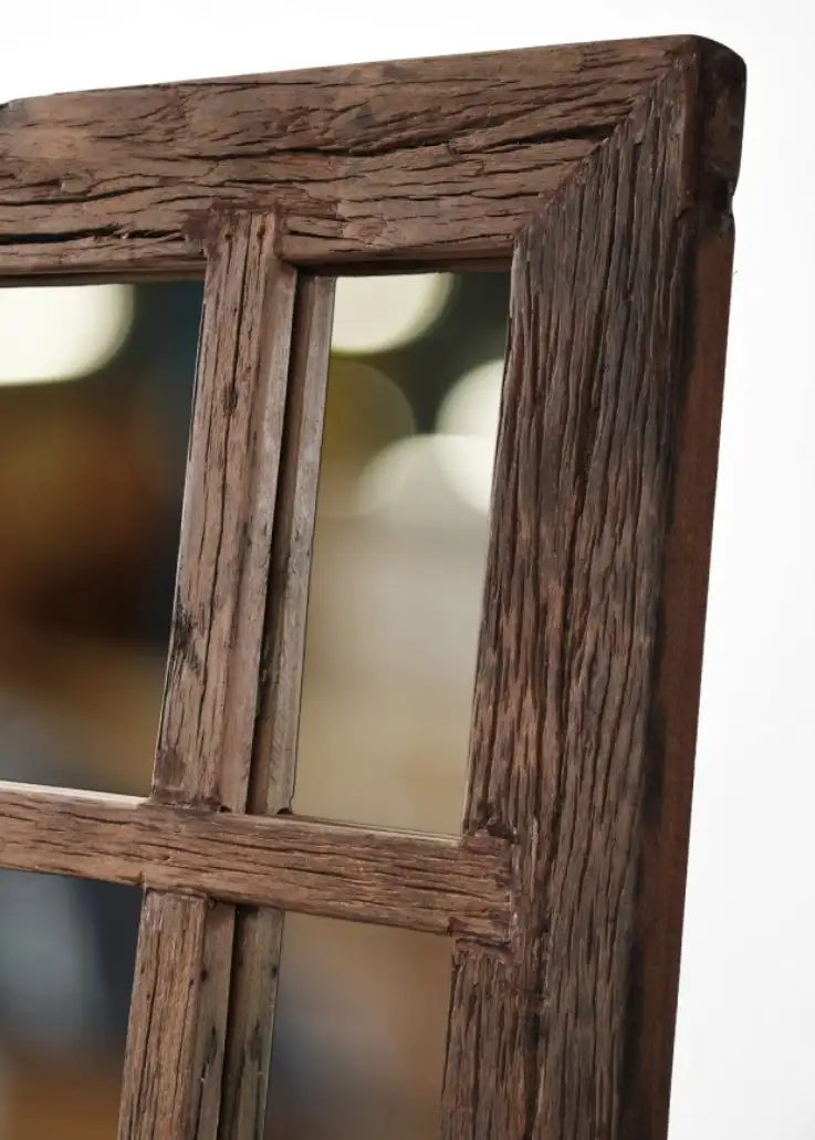 Miroir fenêtre en bois recyclé – TOWCA par Manufactori